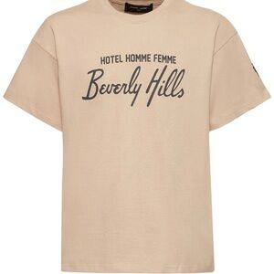 Homme + Femme Hotel Homme Femme Printed T-shirt In Taupe. Size M